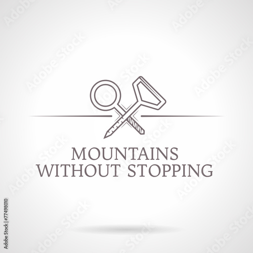 Abstract vector illustration of screw hooks icon with text