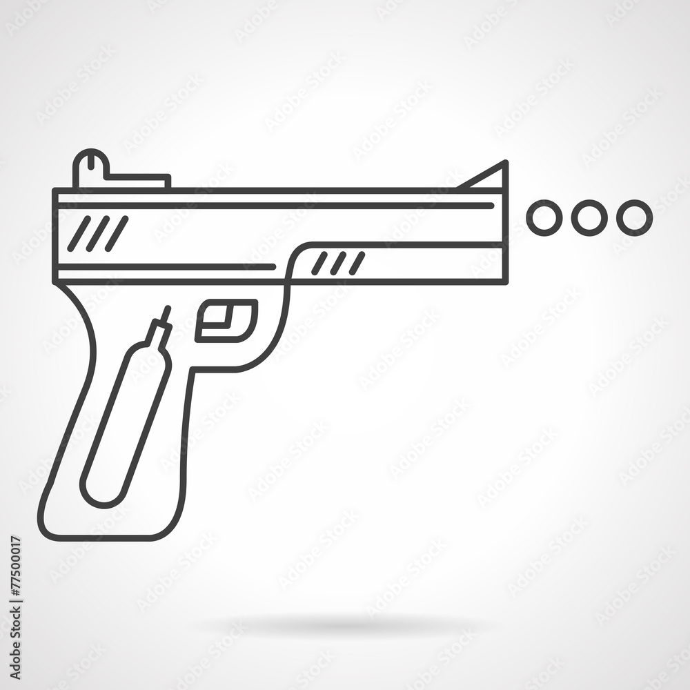 Contour vector icon for air gun Contour vector icon for air gun