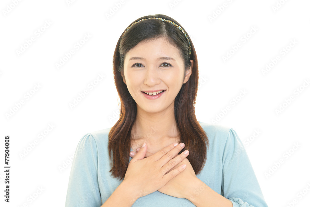 笑顔の女性 笑顔の女性