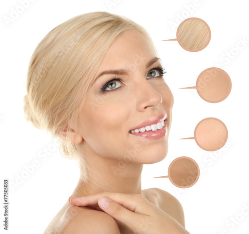 Beautiful girl with glowing...
