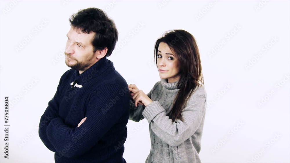 Woman begging boyfriend for forgiveness Woman begging boyfriend for forgiveness