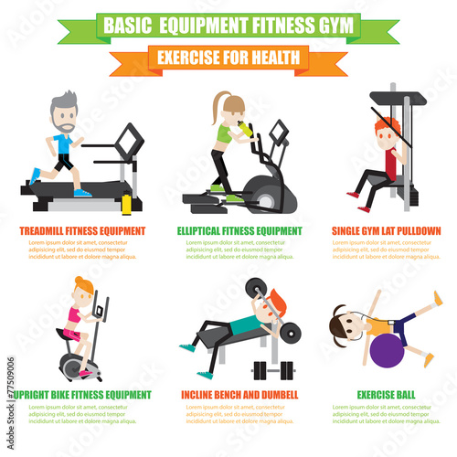 Fitness Equipment vector set