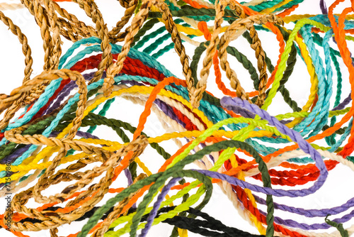 colorful rope made from mulberry paper