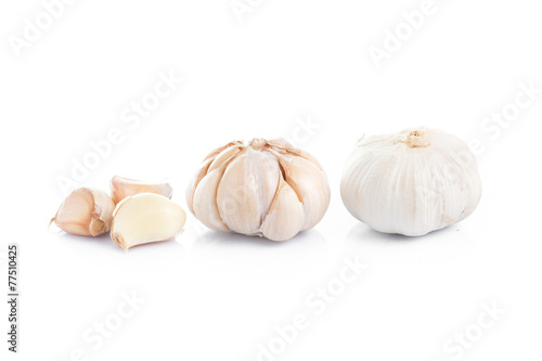 Garlic isolated on white background