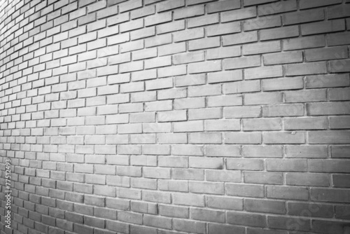perspective white brick wall texture