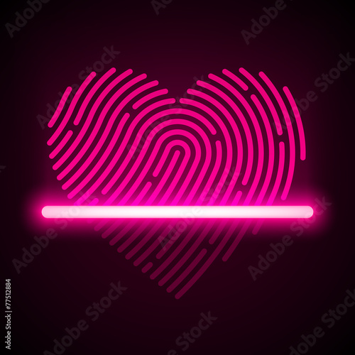 Heart shaped fingerprint scanner concept