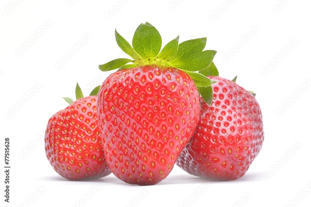Fresh ripe strawberries isolated on white Fresh ripe strawberries isolated on white