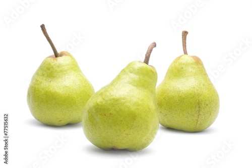 Pears fruit isolated on white background