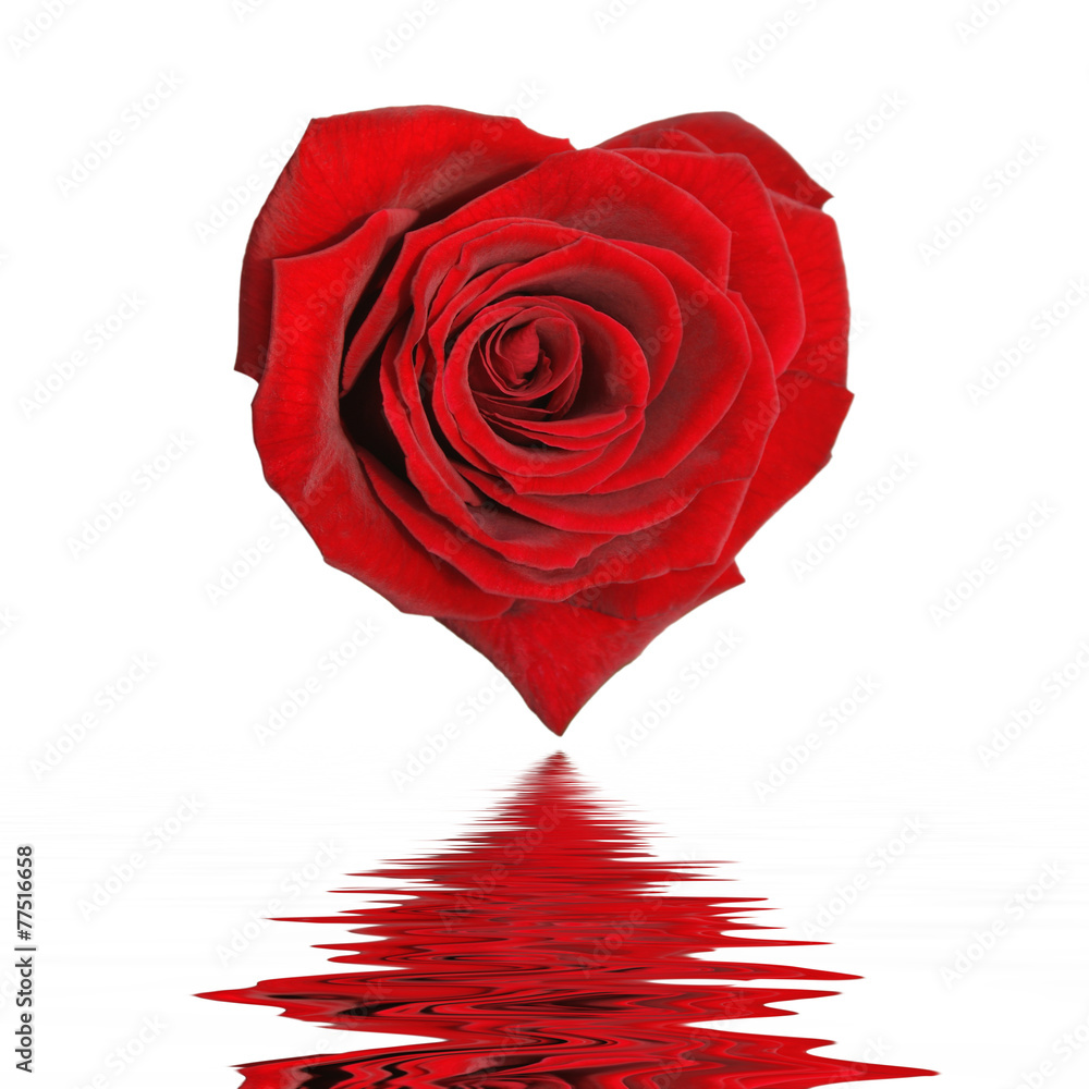 Rose in Form eines Herzens
