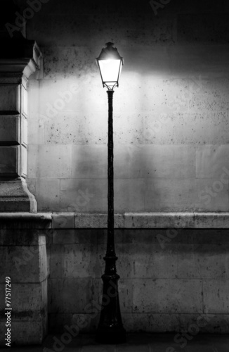 Vintage lamp post in Paris #77517249