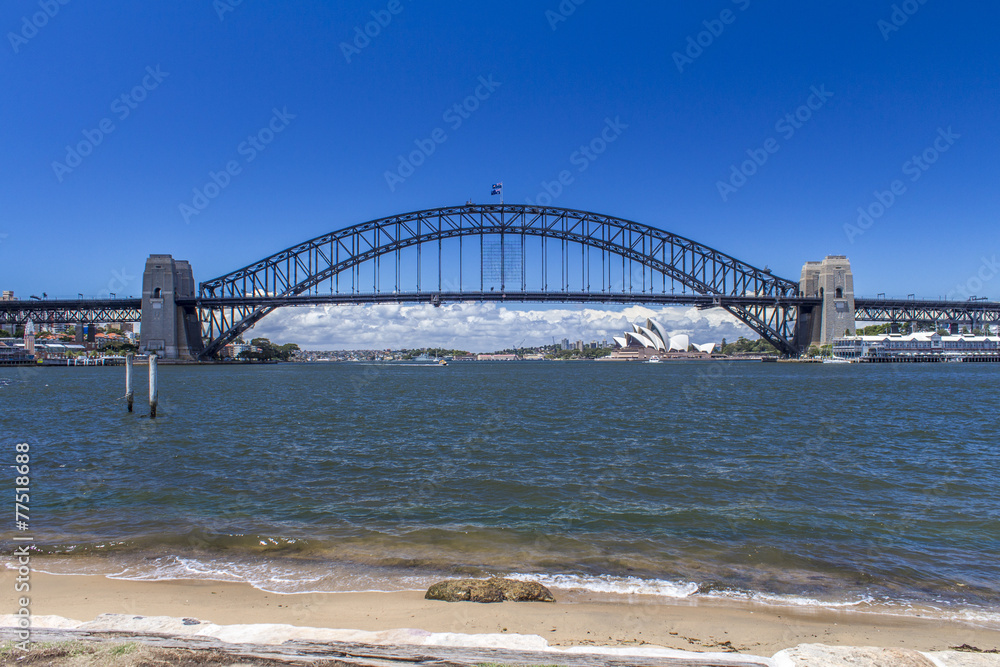 Naklejka premium Sydney Opera House & Harbour Bridge Australia