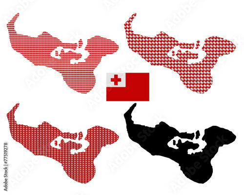 map of the Kingdom of Tonga