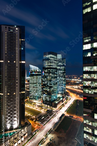 Twilight business city Singapore