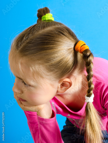 Obraz na plátně the girl with two braids