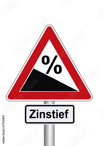 Schild Zinstief