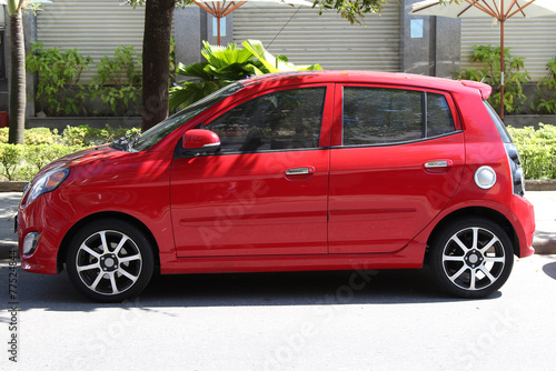 Obraz na płótnie Red Hatchback Car