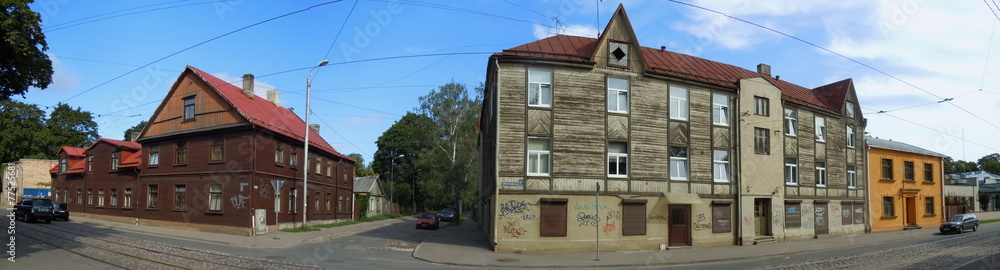 Panoramic view of street