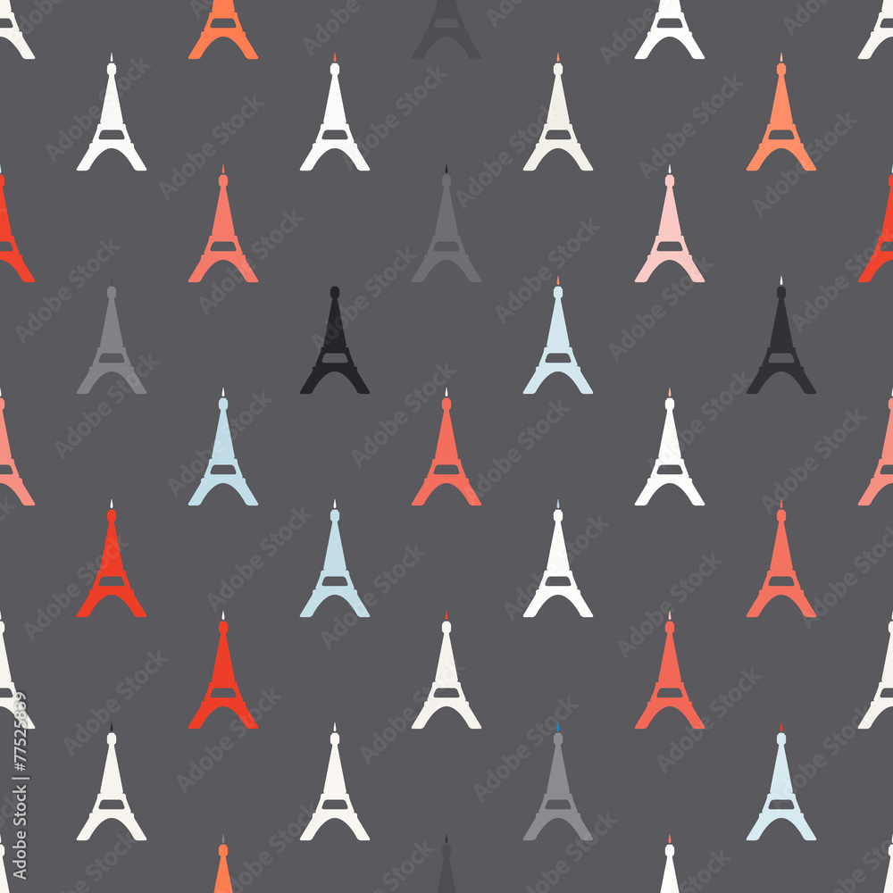 seamless background with architectural monuments of world