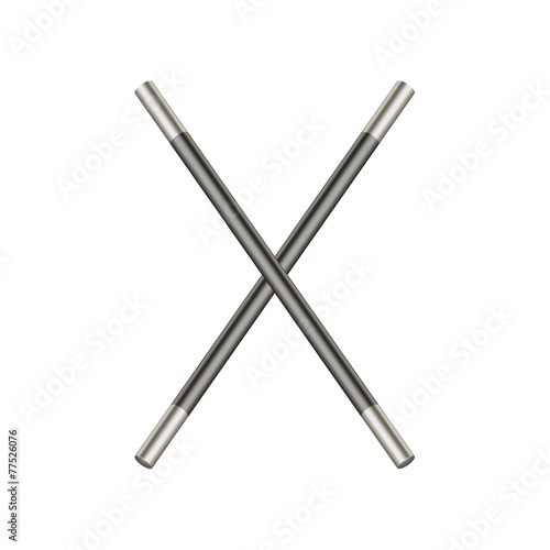 Two crossed magic wands