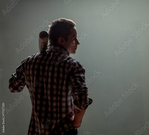 guy with a baseball bat