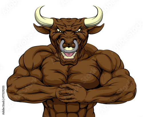 Bring it bull mascot