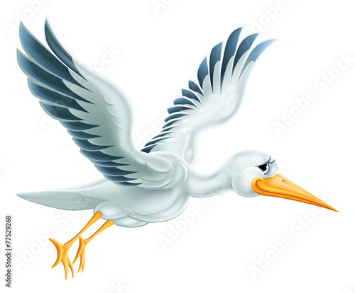 Stork Flying Cartoon