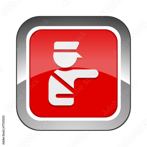 Chrome Square Button
