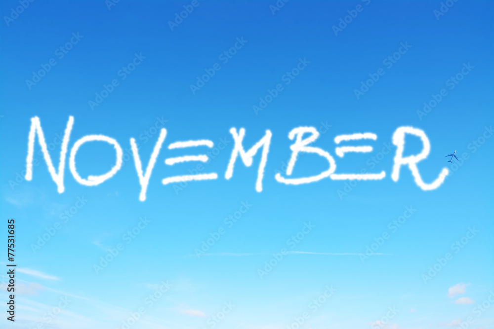 november written in the sky