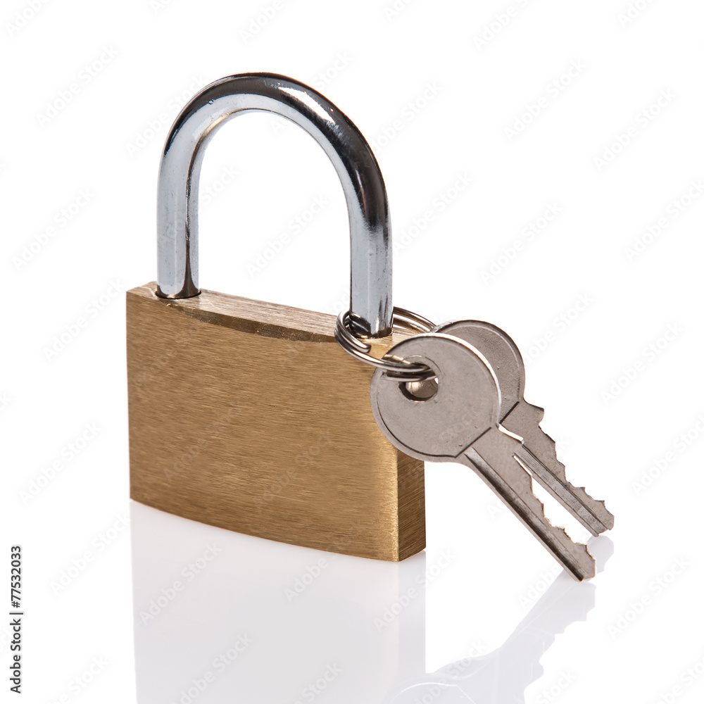 Padlock on white background Padlock on white background