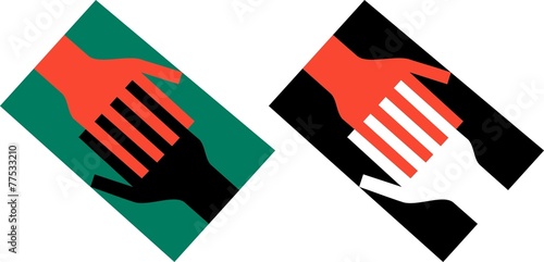 Linked hands