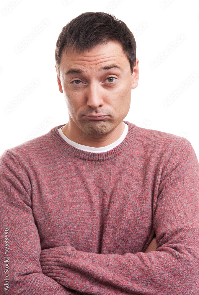 Skeptical man Skeptical man