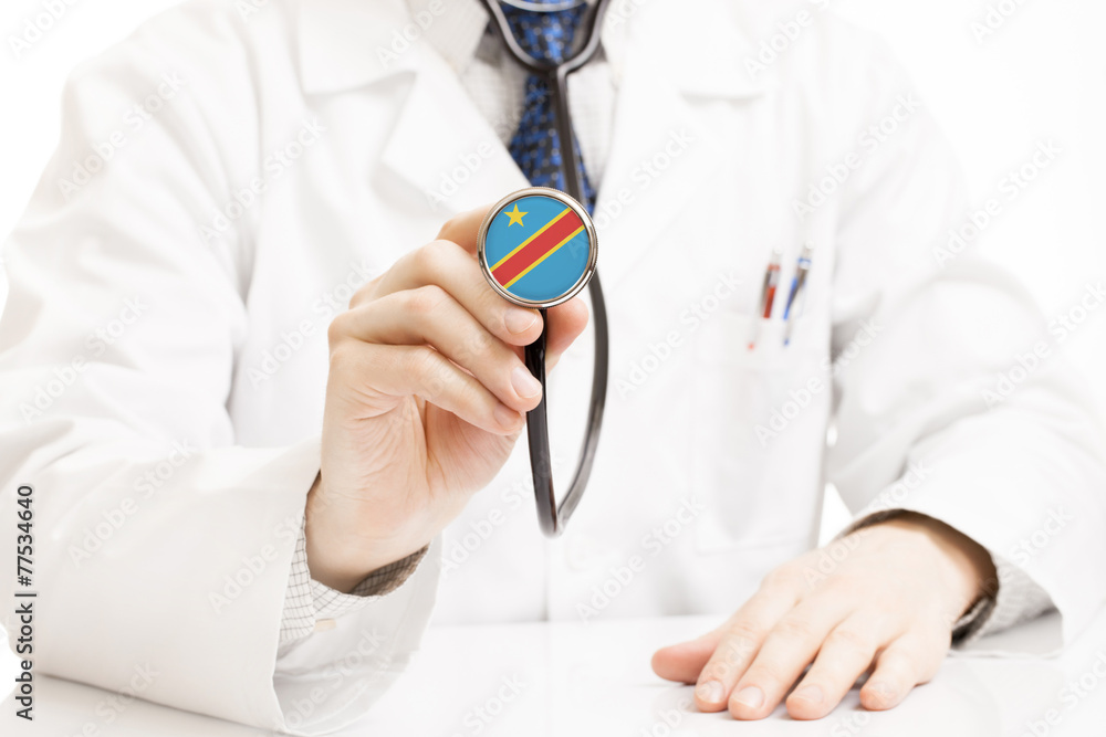 Stethoscope with flag series - Congo - Congo-Kinshasa Stethoscope with flag series - Congo - Congo-Kinshasa