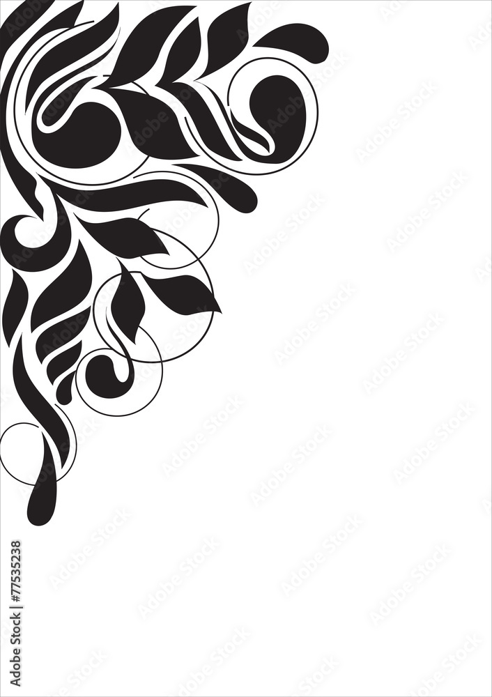 Abstract curve background. Decorative corner. Abstract curve background. Decorative corner.
