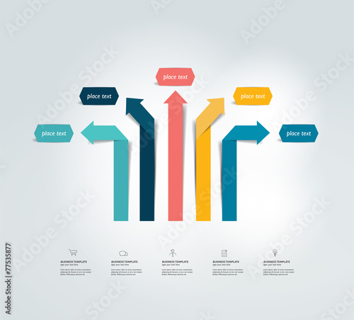 Arrow infographics scheme. Vector.