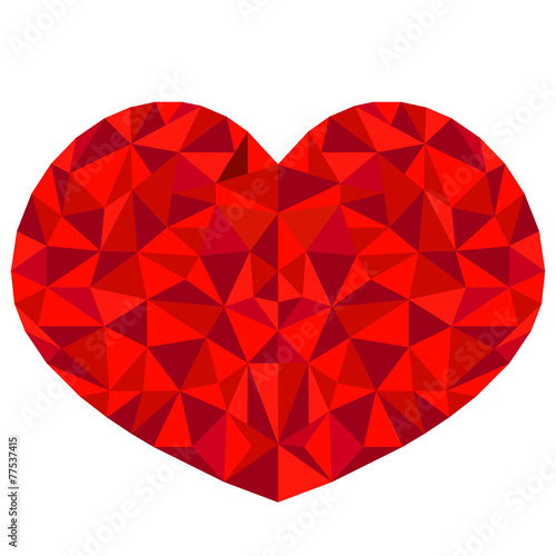 red polygonal heart