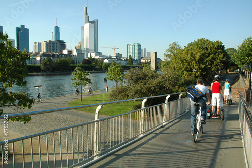 Germania. Francoforte,skyline e fiume Main photo