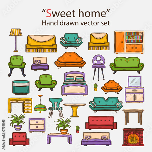 Vector  sweet home set