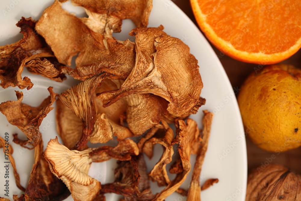 Dried mushroom chanterelle Dried mushroom chanterelle