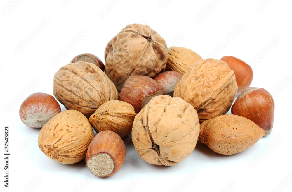 mix nuts isolated on white background mix nuts isolated on white background