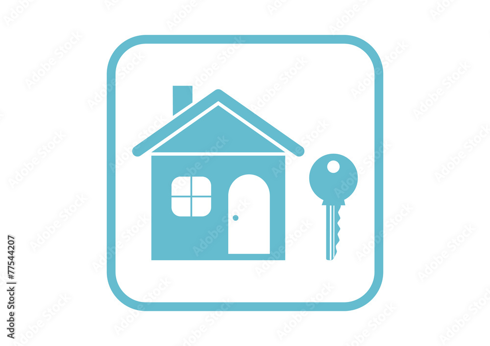 Fototapeta premium House vector icon on white background