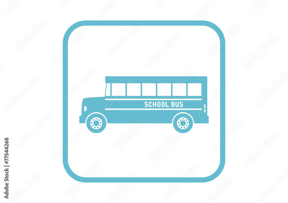 School bus vector icon on white background School bus vector icon on white background