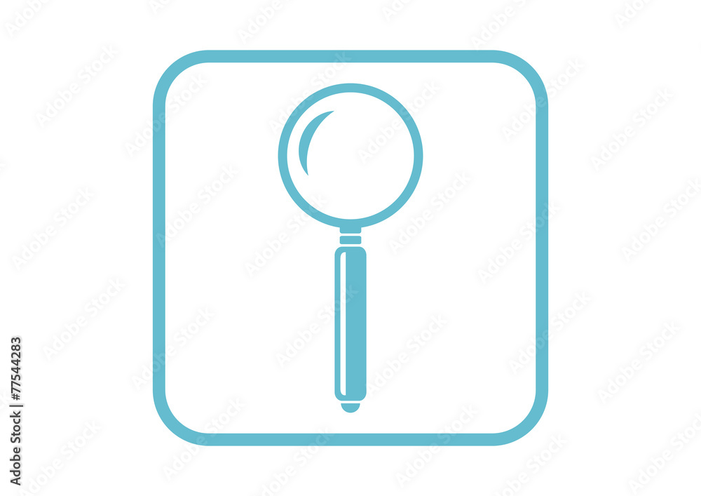Magnifier vector icon on white background Magnifier vector icon on white background