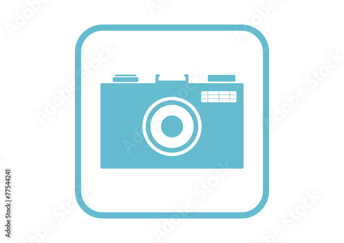 Camera vector icon on white background