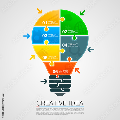 Bulb idea of working with puzzles