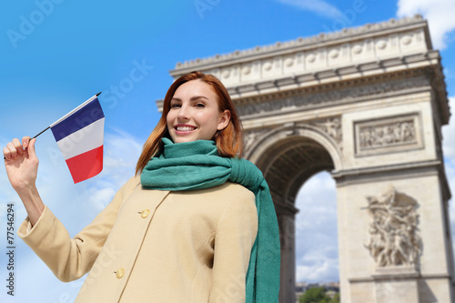 happy travel woman in Paris © ryanking999