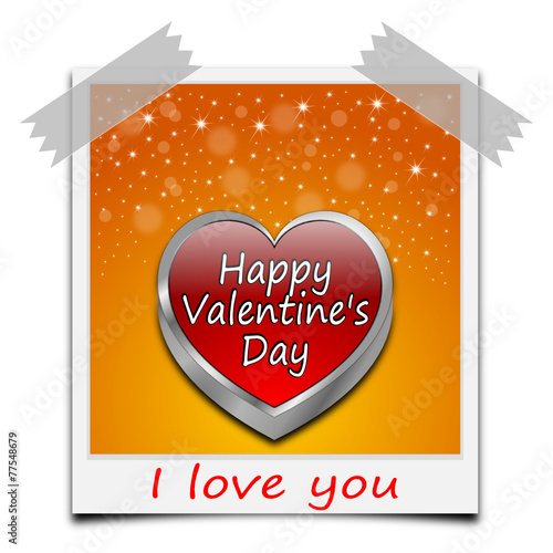 Happy Valentine's Day auf Polaroid