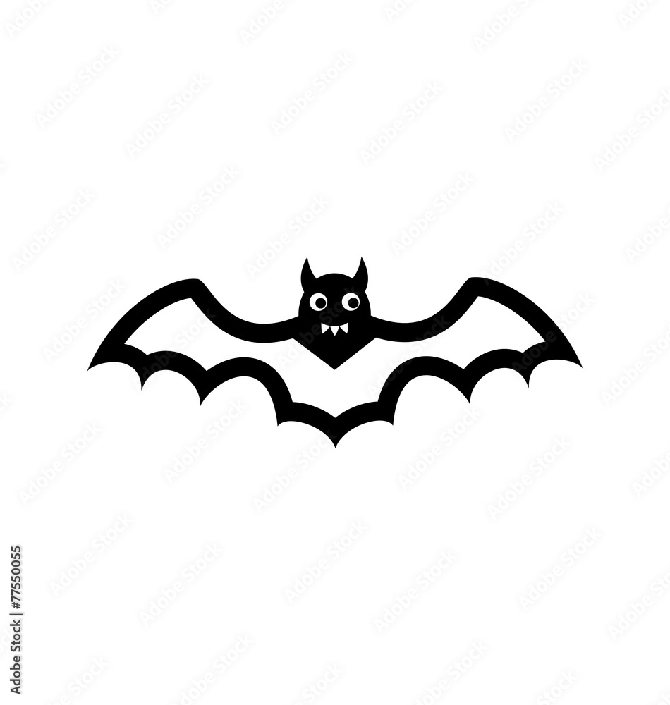 Obraz premium Bat icon isolated on white background