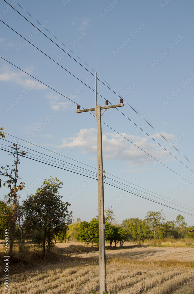 rural electrical post by the road rural electrical post by the road