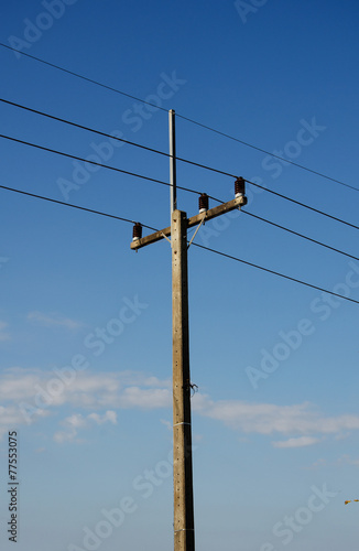 rural electrical post by the road