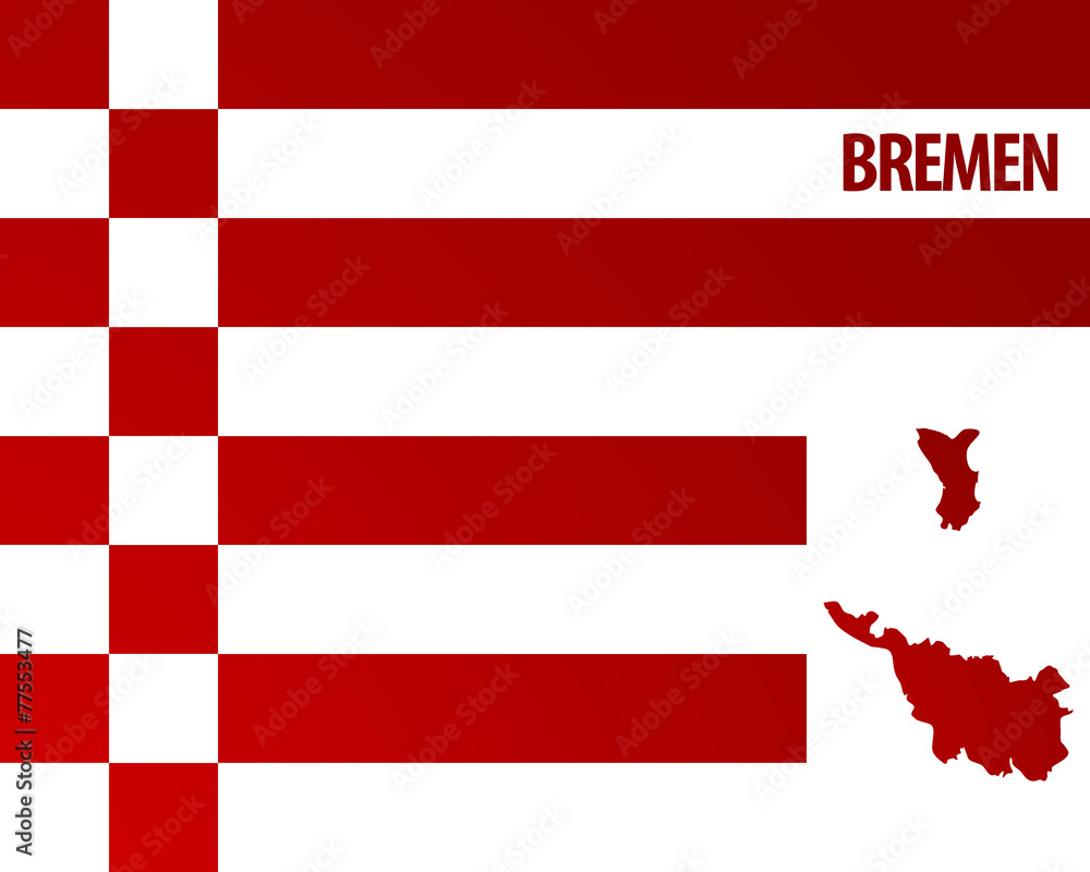 Fototapeta premium Bremen Flagge